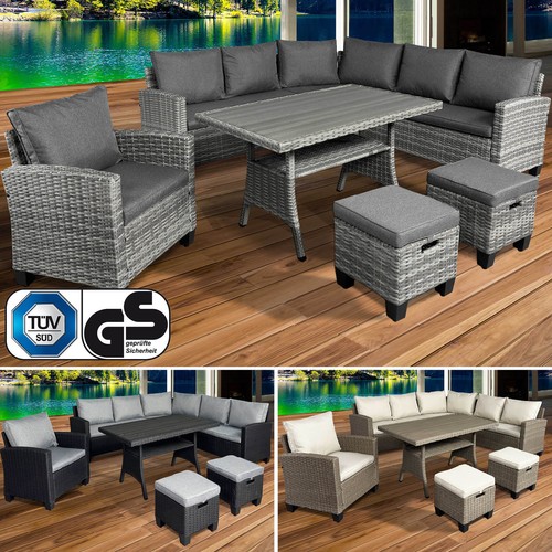 Brast poly rattan sitzgarnitur - poly,